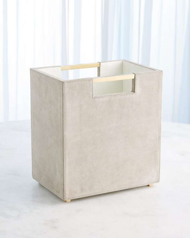 Posh Suede Wastebasket